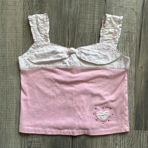 Disney kid Pink babydoll top with heart design